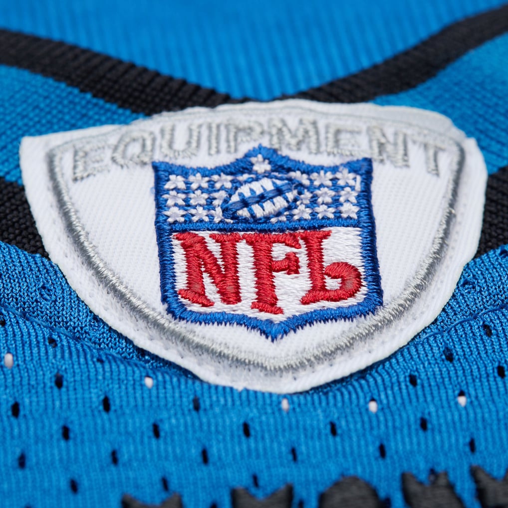 Men's Detroit Lions Calvin Johnson Mitchell & Ness Blue 2007 Authentic Throwback Retired Player Jersey - Image 6