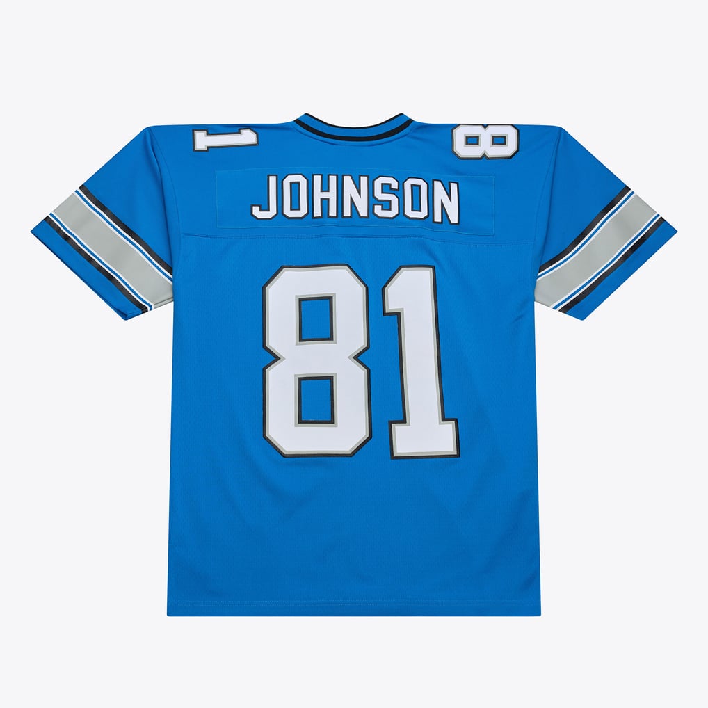 Men's Detroit Lions Calvin Johnson Mitchell & Ness Blue 2007 Legacy Replica Jersey - Image 3
