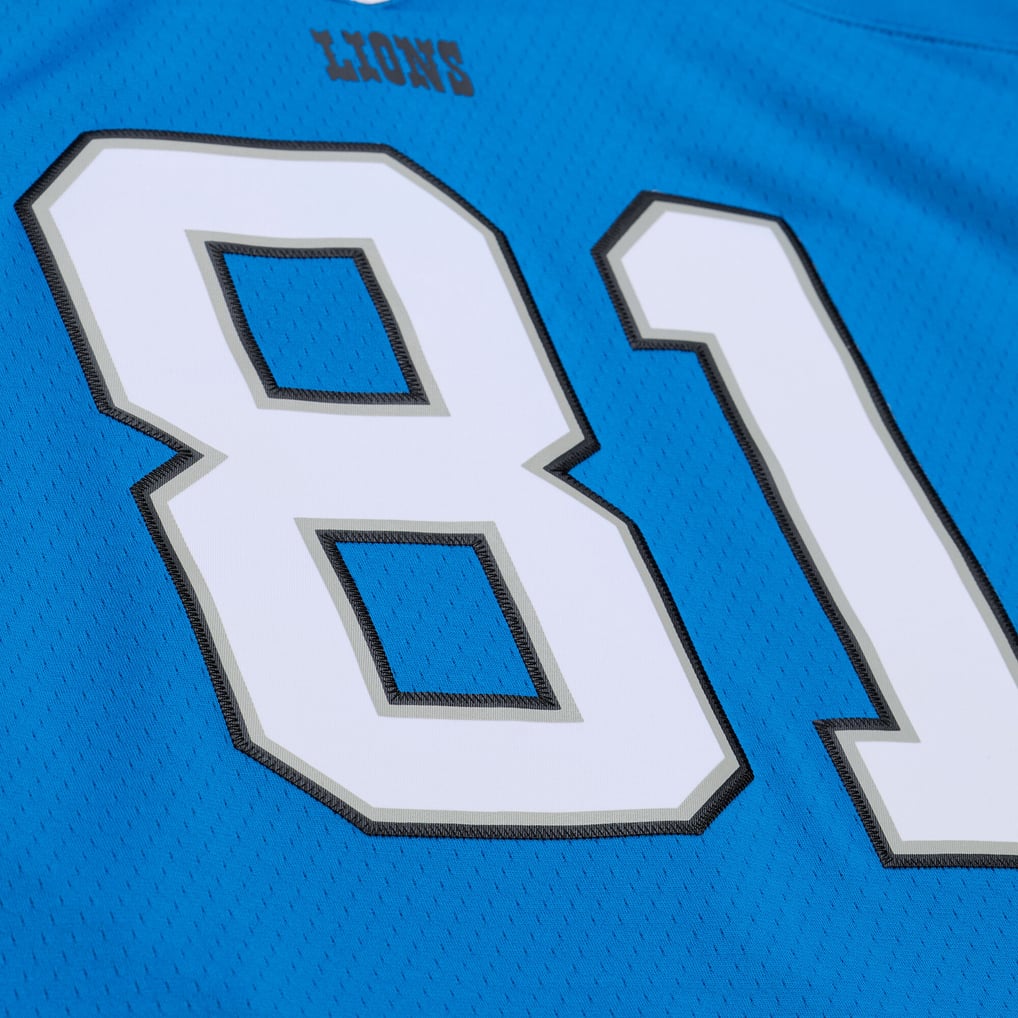 Men's Detroit Lions Calvin Johnson Mitchell & Ness Blue 2007 Legacy Replica Jersey - Image 6