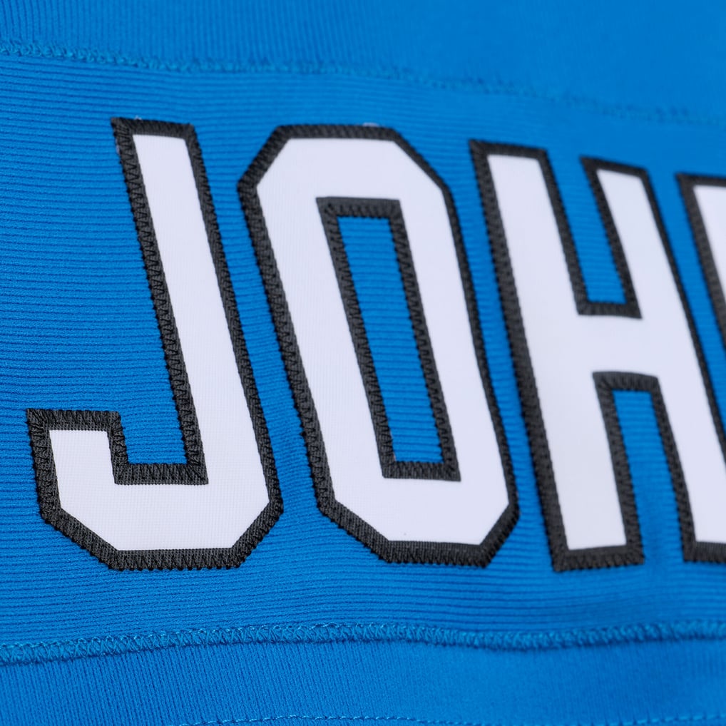 Men's Detroit Lions Calvin Johnson Mitchell & Ness Blue 2007 Legacy Replica Jersey - Image 8