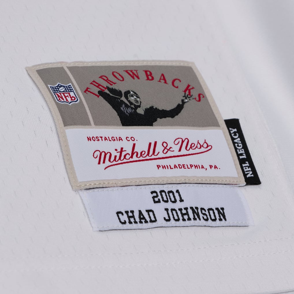 Men's Cincinnati Bengals Chad Johnson Mitchell & Ness White 2001 Legacy Replica Player Jersey - Image 4