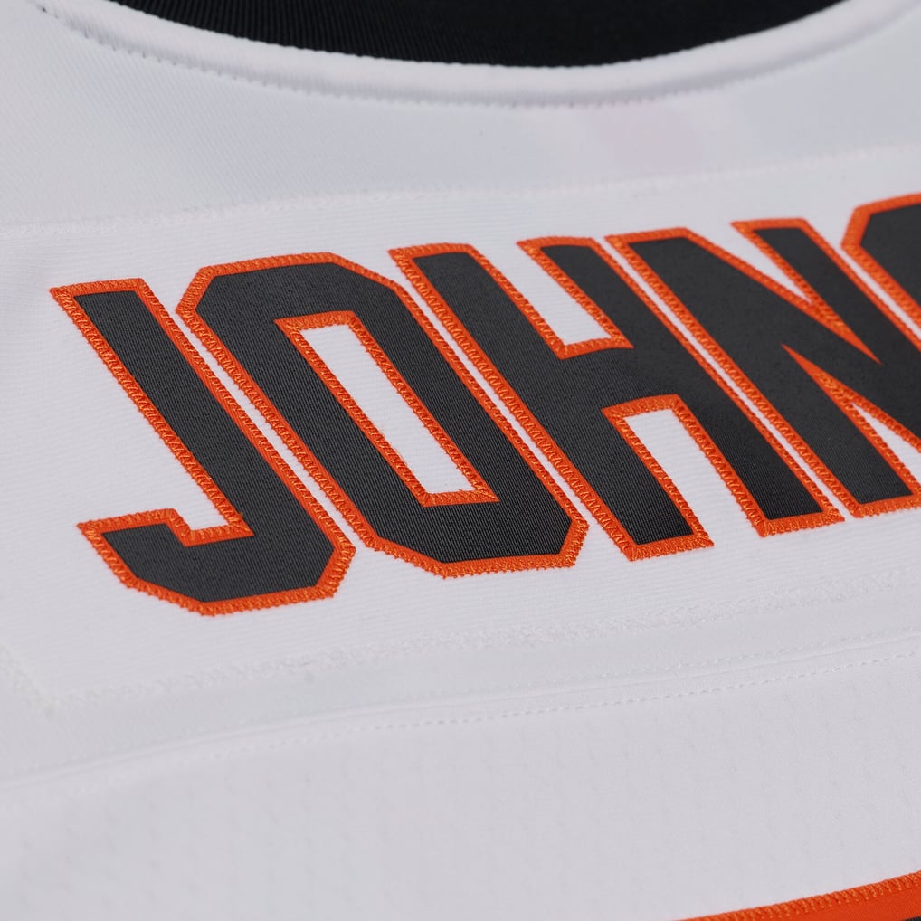 Men's Cincinnati Bengals Chad Johnson Mitchell & Ness White 2001 Legacy Replica Player Jersey - Image 6