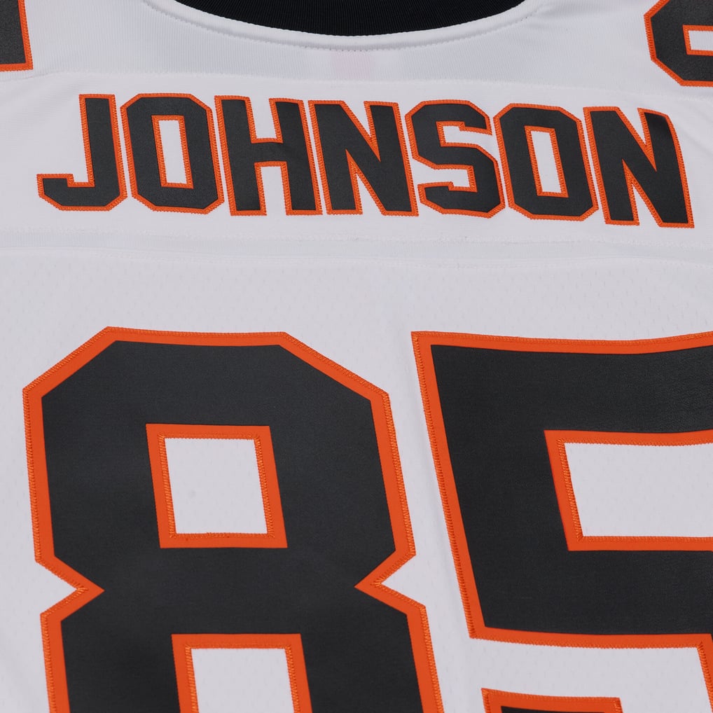 Men's Cincinnati Bengals Chad Johnson Mitchell & Ness White 2001 Legacy Replica Player Jersey - Image 8