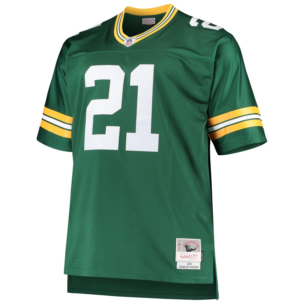 Men's Green Bay Packers Charles Woodson Mitchell & Ness Green Big & Tall 2010 Retired Player Replica Jersey - Image 3