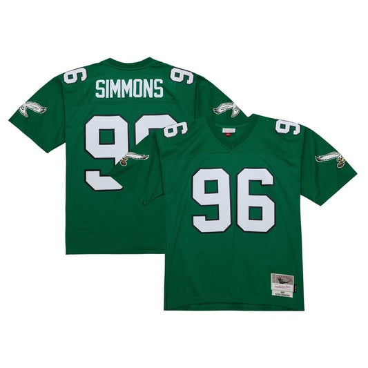 Men's Philadelphia Eagles Clyde Simmons Mitchell & Ness Kelly Green Legacy Replica Jersey - Image 1