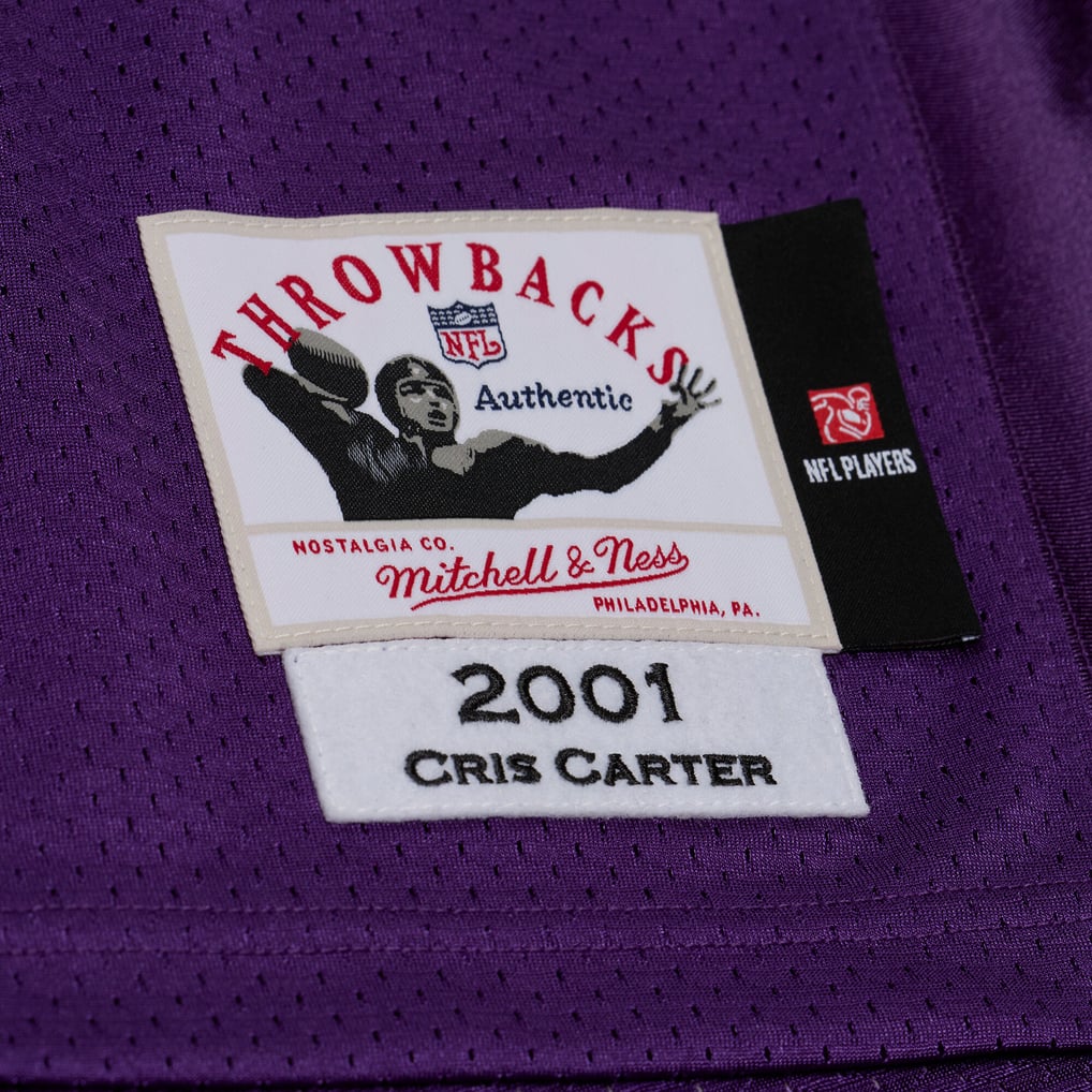 Men's Minnesota Vikings Cris Carter Mitchell & Ness Purple 2001 Authentic Throwback Jersey - Image 5