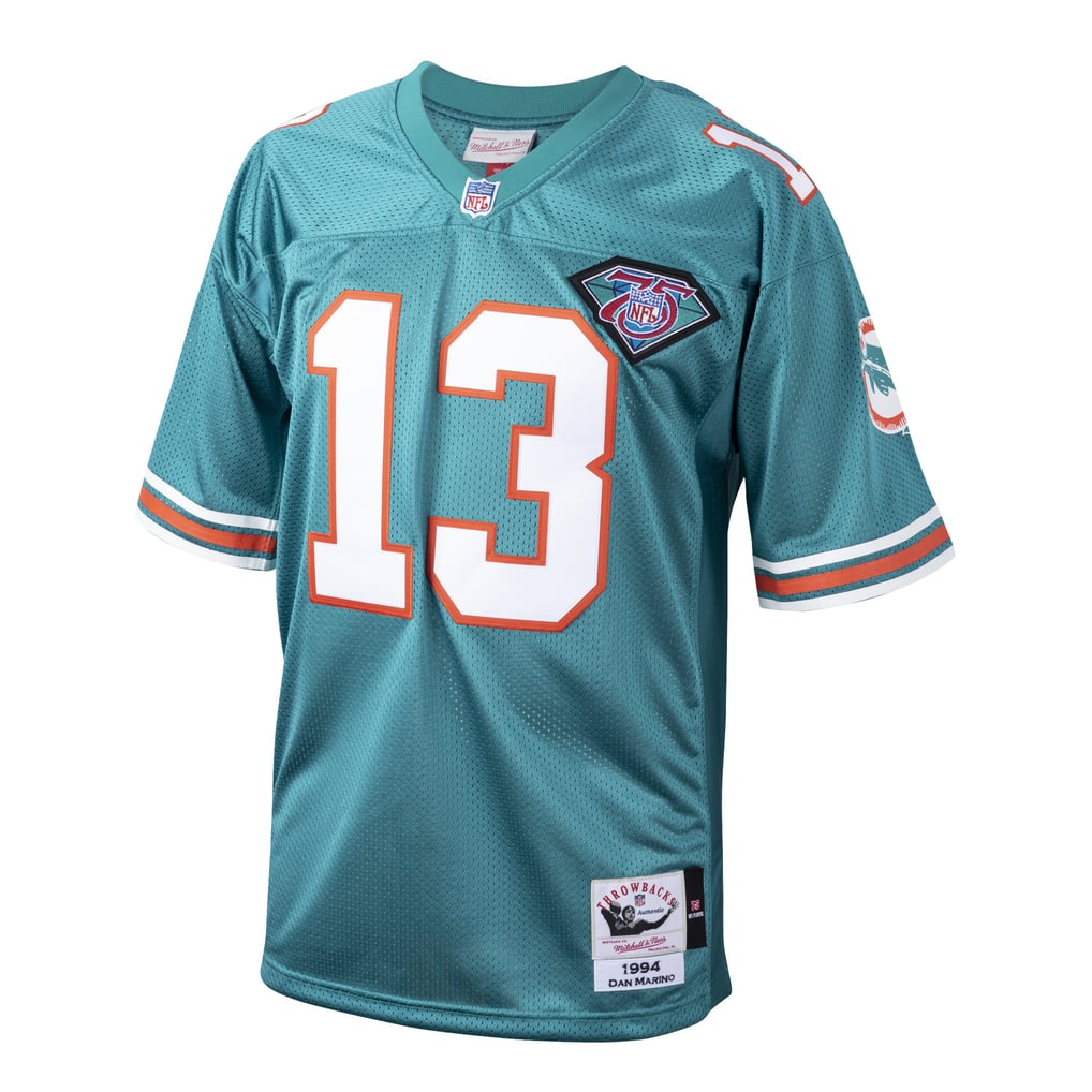 Men's Miami Dolphins 1994 Dan Marino Mitchell & Ness Aqua Authentic Throwback Retired Player Jersey - Image 3