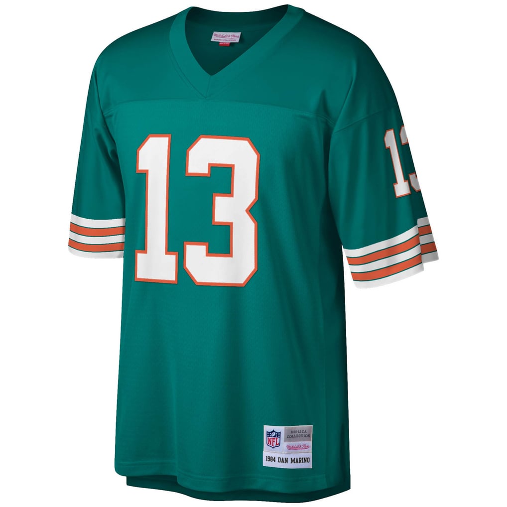 Men's Miami Dolphins Dan Marino Mitchell & Ness Aqua Legacy Replica Jersey - Image 3