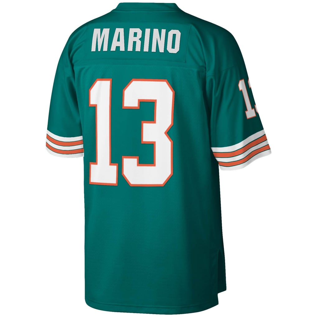 Men's Miami Dolphins Dan Marino Mitchell & Ness Aqua Legacy Replica Jersey - Image 4