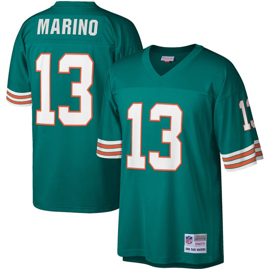 Men's Miami Dolphins Dan Marino Mitchell & Ness Aqua Legacy Replica Jersey - Image 1