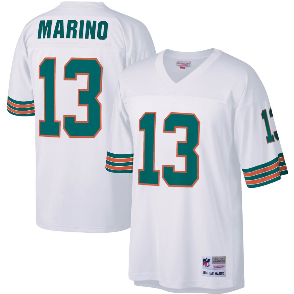 Men's Miami Dolphins Dan Marino Mitchell & Ness White Big & Tall 1984 Retired Player Replica Jersey - Image 1