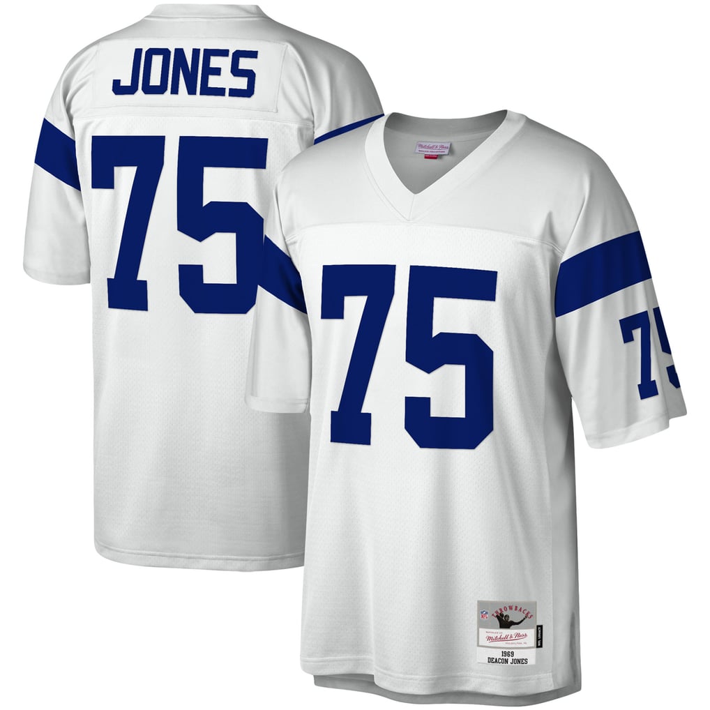 Men's Los Angeles Rams Deacon Jones Mitchell & Ness White Legacy Replica Jersey - Image 2
