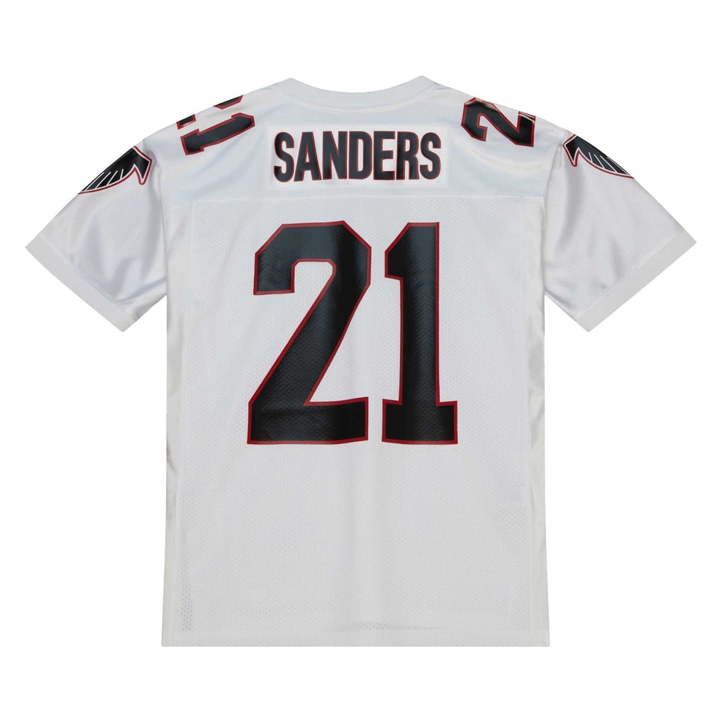 Men's Atlanta Falcons 1991 Deion Sanders Mitchell & Ness White Authentic Throwback Retired Player Jersey