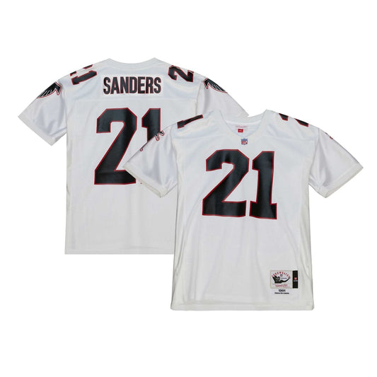 Men's Atlanta Falcons 1991 Deion Sanders Mitchell & Ness White Authentic Throwback Retired Player Jersey