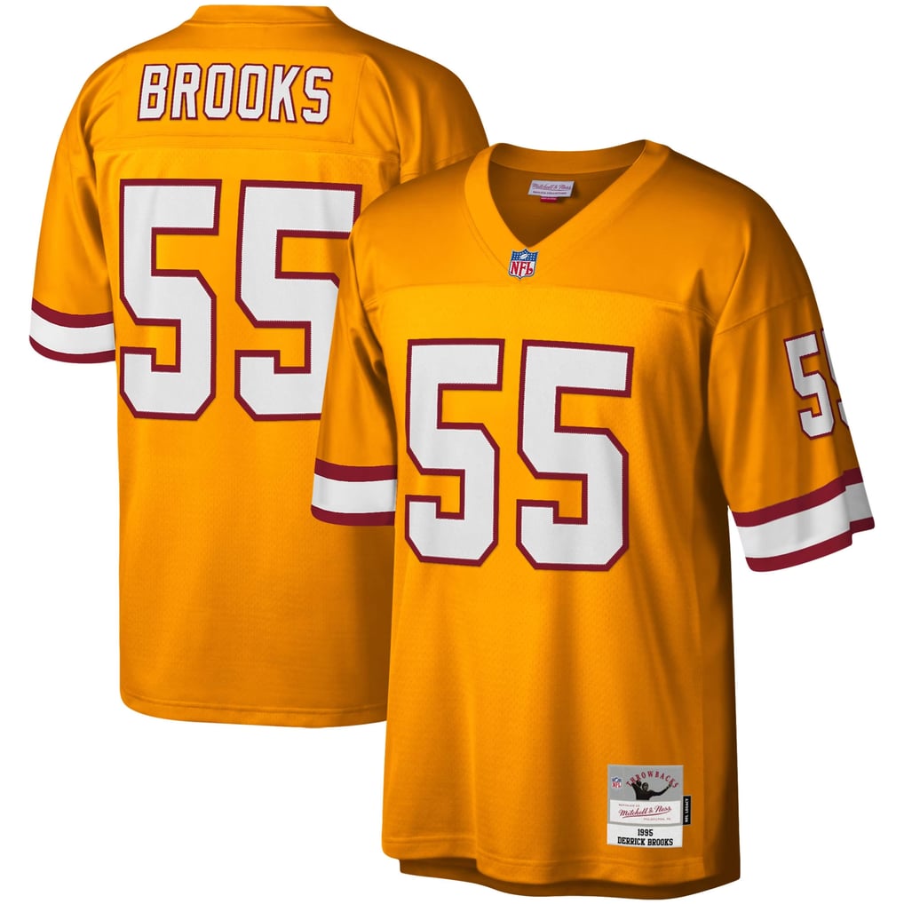 Men's Tampa Bay Buccaneers Derrick Brooks Mitchell & Ness Orange Big & Tall 1995 Legacy Retired Player Jersey - Image 1