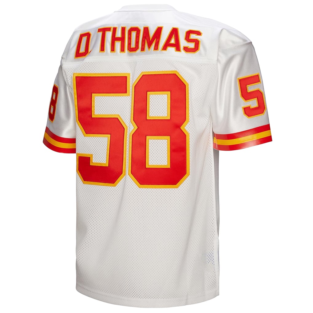 Men's Kansas City Chiefs 1994 Derrick Thomas Mitchell & Ness White Authentic Throwback Retired Player Jersey - Image 4