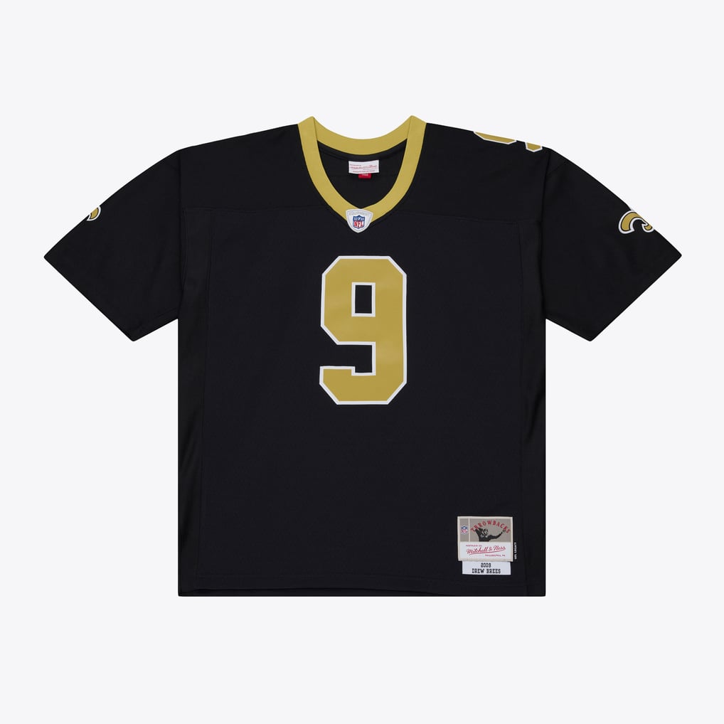 Men's New Orleans Saints Drew Brees Mitchell & Ness Black Big & Tall 2009 Legacy Retired Player Jersey - Image 2