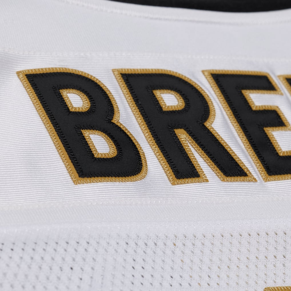 Men's New Orleans Saints Drew Brees Mitchell & Ness White Super Bowl XLIV Authentic Jersey - Image 7