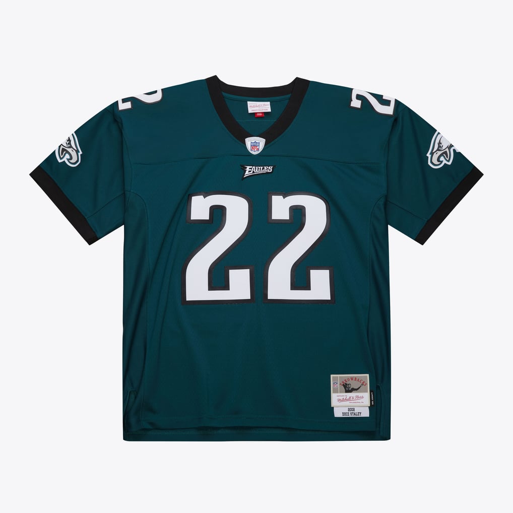 Men's Philadelphia Eagles Duce Staley Mitchell & Ness Midnight Green 2002 Legacy Replica Jersey - Image 2