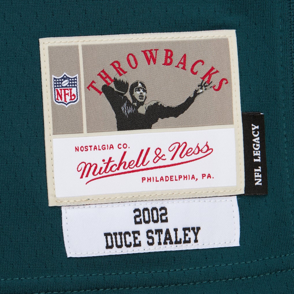Men's Philadelphia Eagles Duce Staley Mitchell & Ness Midnight Green 2002 Legacy Replica Jersey - Image 6
