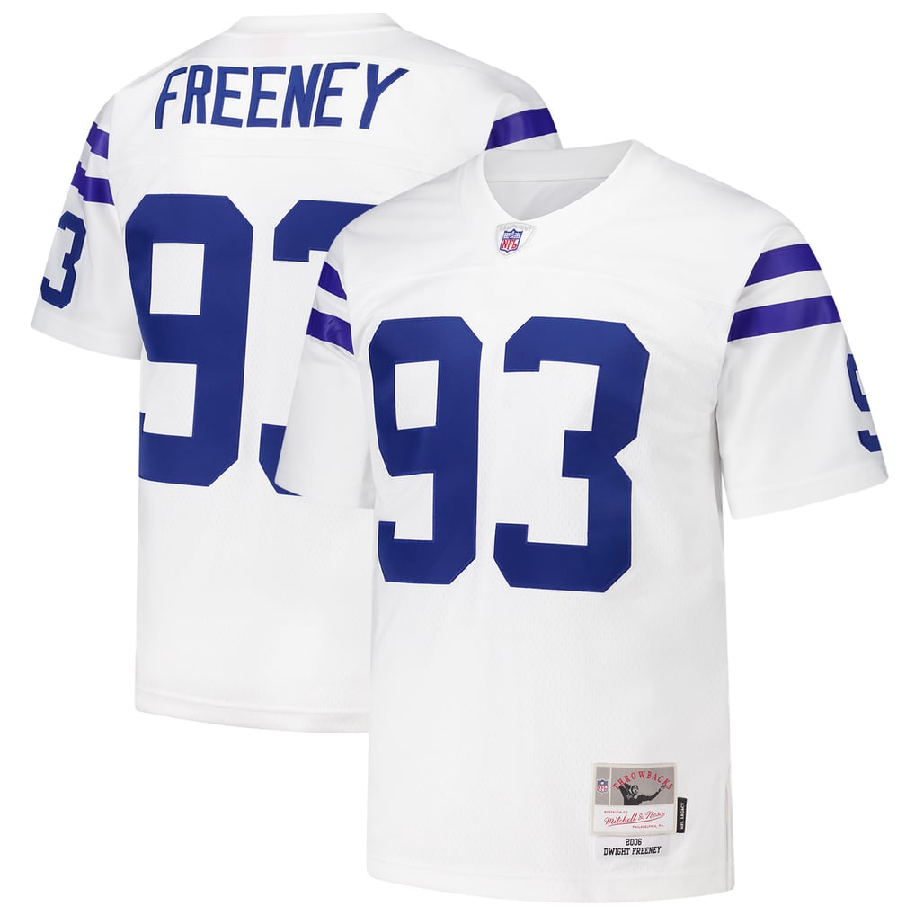Men's Indianapolis Colts Dwight Freeney Mitchell & Ness White 2006 Legacy Replica Jersey - Image 2