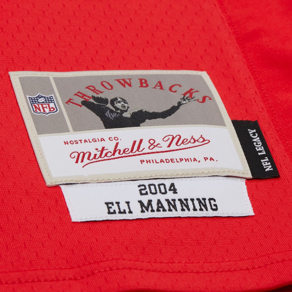 Men's New York Giants Eli Manning Mitchell & Ness Red 2004 Legacy Replica Jersey - Image 6