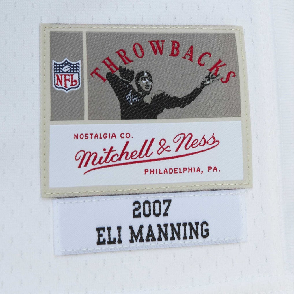 Men's New York Giants Eli Manning Mitchell & Ness White Legacy Replica Jersey - Image 7