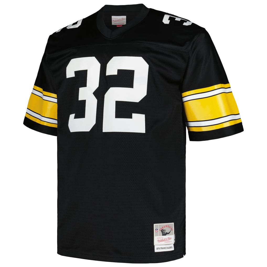 Men's Pittsburgh Steelers Franco Harris Mitchell & Ness Black Big & Tall 1976 Legacy Retired Player Jersey - Image 3