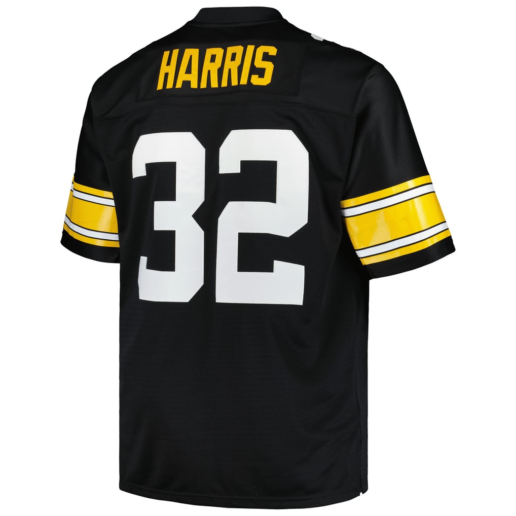 Men's Pittsburgh Steelers Franco Harris Mitchell & Ness Black Big & Tall 1976 Legacy Retired Player Jersey - Image 4