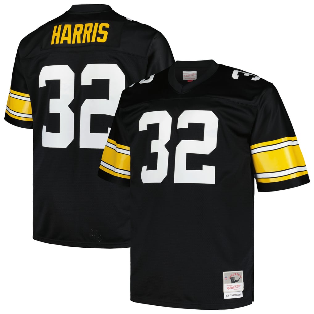 Men's Pittsburgh Steelers Franco Harris Mitchell & Ness Black Big & Tall 1976 Legacy Retired Player Jersey - Image 1