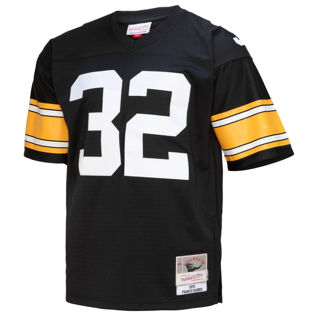 Men's Pittsburgh Steelers Franco Harris Mitchell & Ness Black Legacy Replica Jersey - Image 3