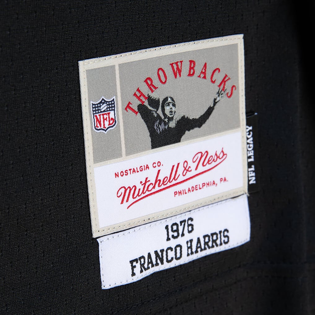 Men's Pittsburgh Steelers Franco Harris Mitchell & Ness Black Legacy Replica Jersey - Image 6