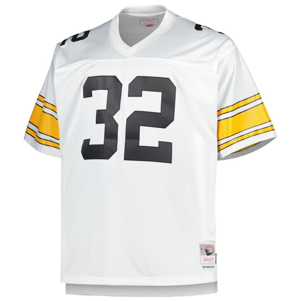 Men's Pittsburgh Steelers Franco Harris Mitchell & Ness White Big & Tall 1976 Retired Player Replica Jersey - Image 3