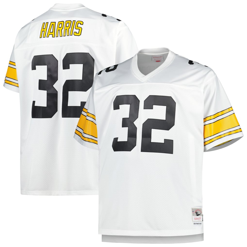 Men's Pittsburgh Steelers Franco Harris Mitchell & Ness White Big & Tall 1976 Retired Player Replica Jersey - Image 1