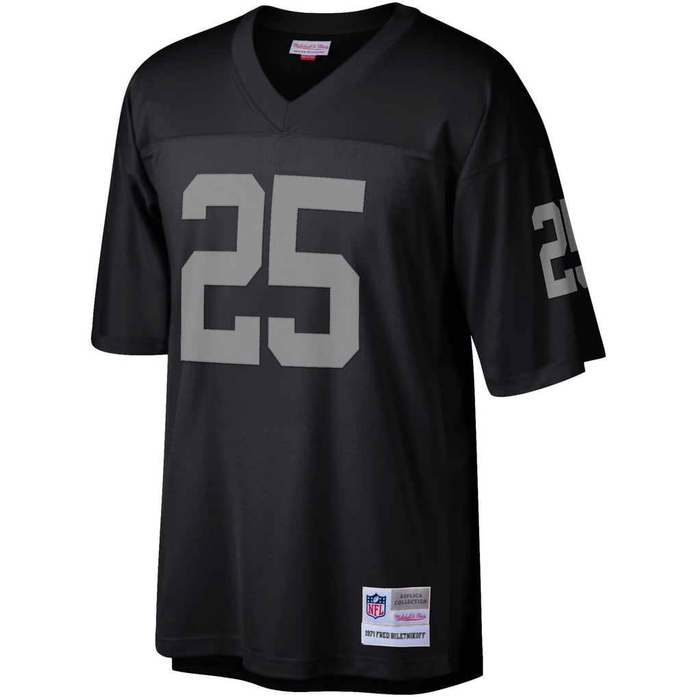 Men's Las Vegas Raiders Fred Biletnikoff Mitchell & Ness Black Legacy Replica Jersey - Image 3