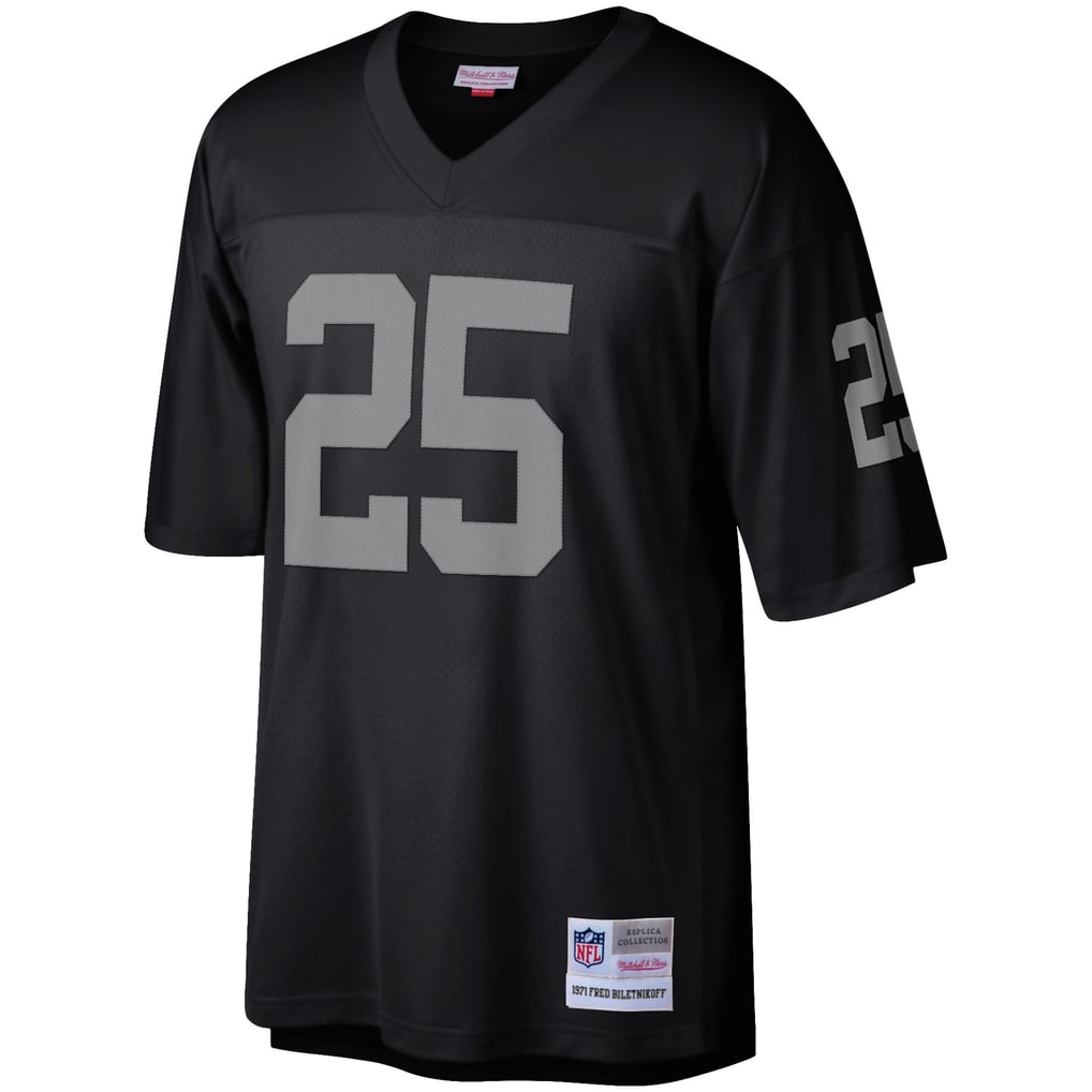 Men's Las Vegas Raiders Fred Biletnikoff Mitchell & Ness Black Retired Player Legacy Replica Jersey - Image 3