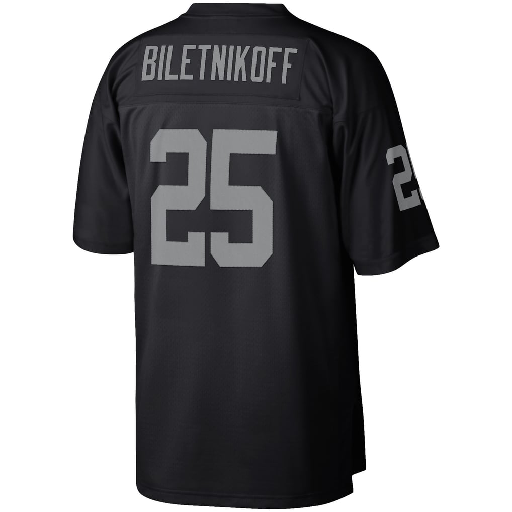 Men's Las Vegas Raiders Fred Biletnikoff Mitchell & Ness Black Retired Player Legacy Replica Jersey - Image 4