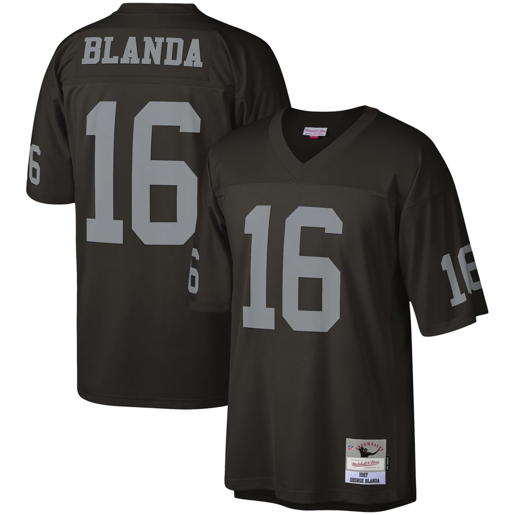 Men's Las Vegas Raiders George Blanda Mitchell & Ness Black Legacy Replica Jersey - Image 2