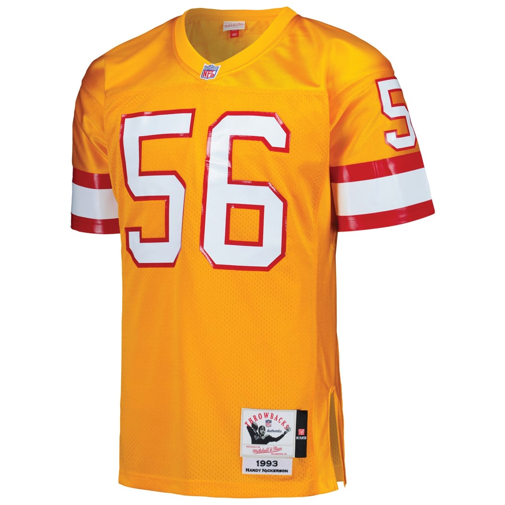 Men's Tampa Bay Buccaneers 1993 Hardy Nickerson Mitchell & Ness Orange Authentic Throwback Retired Player Jersey - Image 3