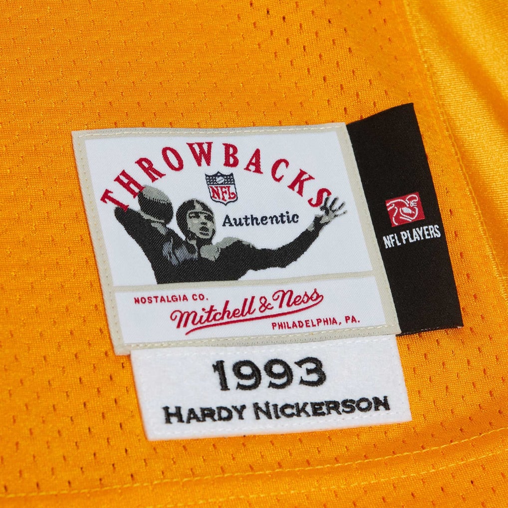 Men's Tampa Bay Buccaneers 1993 Hardy Nickerson Mitchell & Ness Orange Authentic Throwback Retired Player Jersey - Image 6