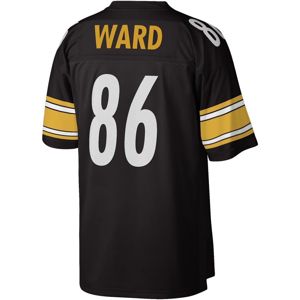 Men's Pittsburgh Steelers Hines Ward Mitchell & Ness Black Legacy Replica Jersey - Image 4