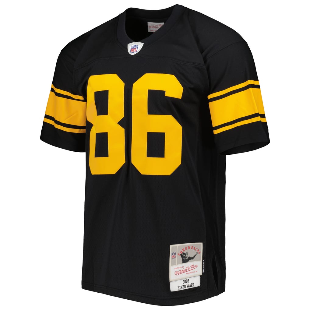 Men's Pittsburgh Steelers Hines Ward Mitchell & Ness Black Legacy Replica Jersey - Image 3