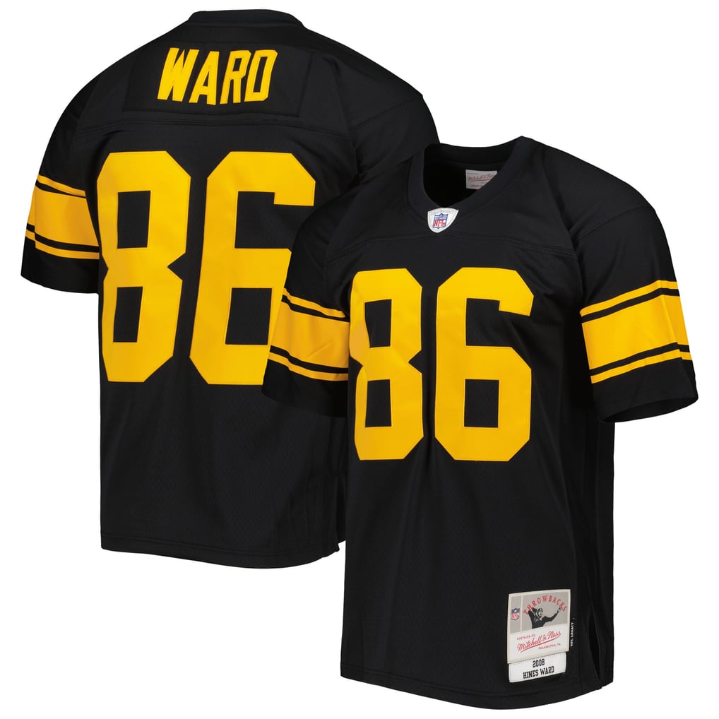 Men's Pittsburgh Steelers Hines Ward Mitchell & Ness Black Legacy Replica Jersey - Image 1