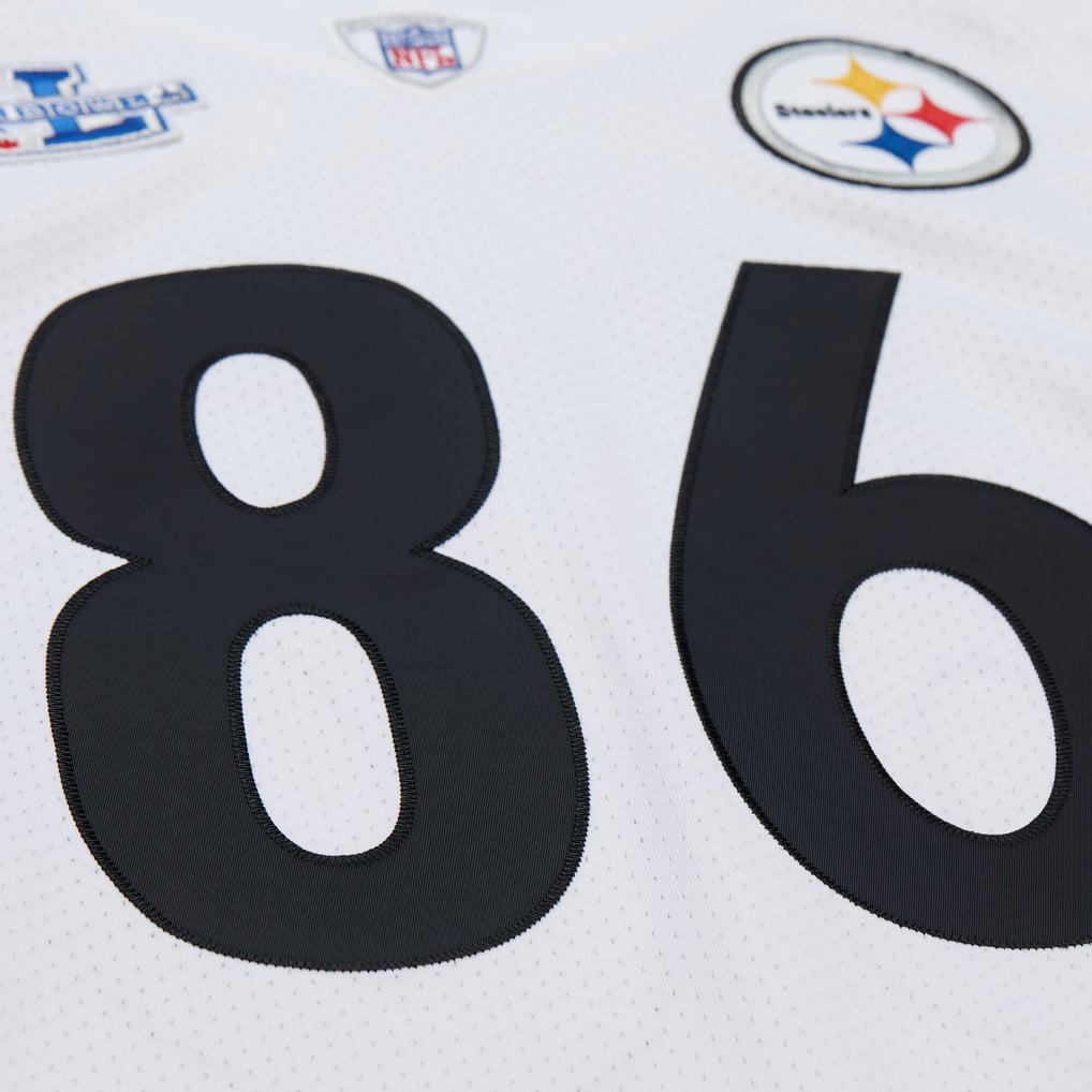 Men's Pittsburgh Steelers Hines Ward Mitchell & Ness White 2005 Authentic Throwback Retired Player Jersey - Image 5