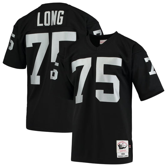 Men's Las Vegas Raiders 1983 Howie Long Mitchell & Ness Black Authentic Throwback Retired Player Jersey - Image 1