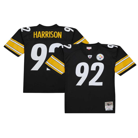 Men's Pittsburgh Steelers James Harrison Mitchell & Ness Black Legacy Replica Jersey - Image 1