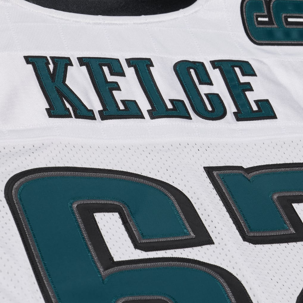 Men's Philadelphia Eagles Jason Kelce Mitchell & Ness White 2011 Authentic Throwback Jersey - Image 12