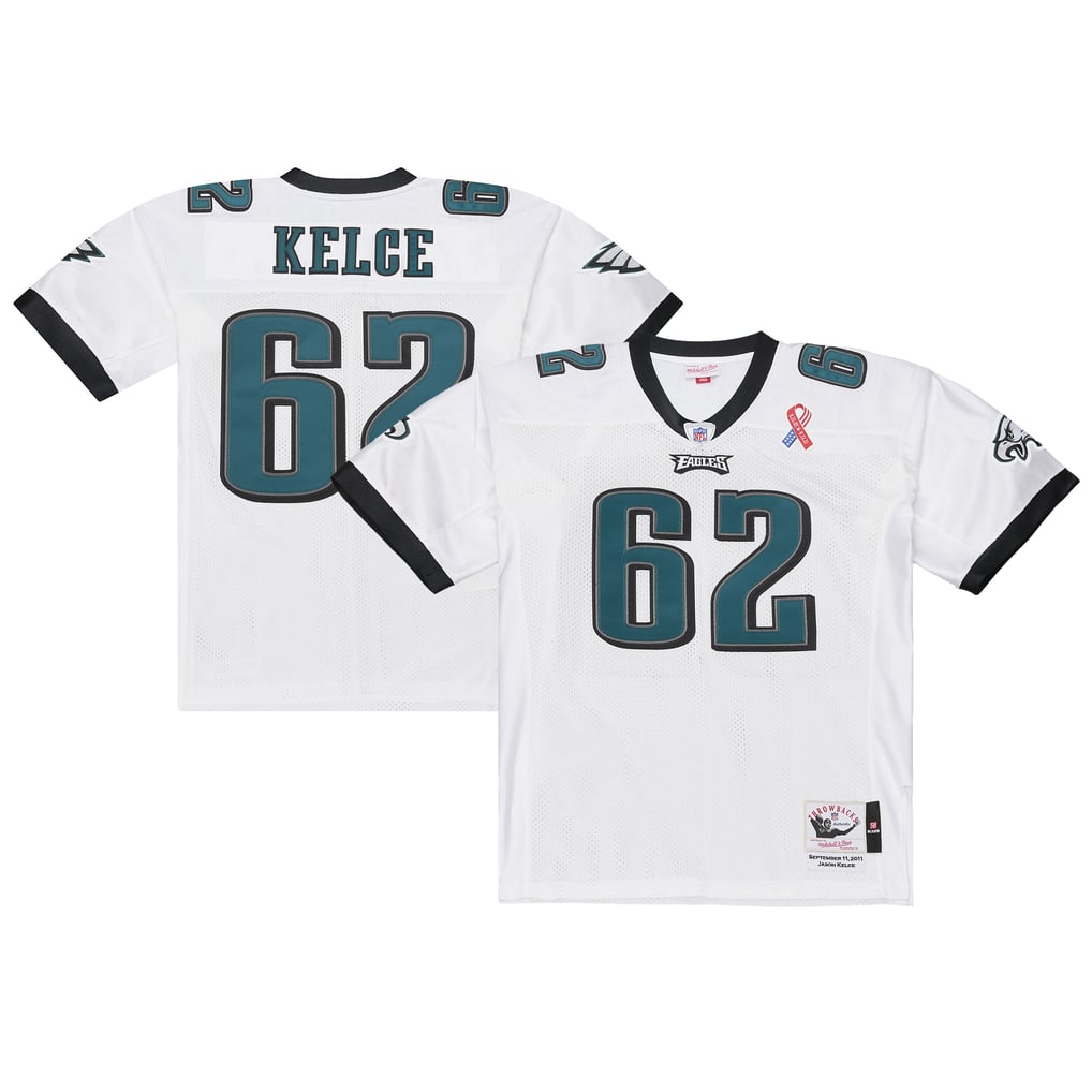 Men's Philadelphia Eagles Jason Kelce Mitchell & Ness White 2011 Authentic Throwback Jersey - Image 2