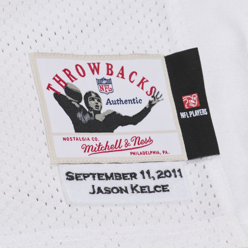 Men's Philadelphia Eagles Jason Kelce Mitchell & Ness White 2011 Authentic Throwback Jersey - Image 5