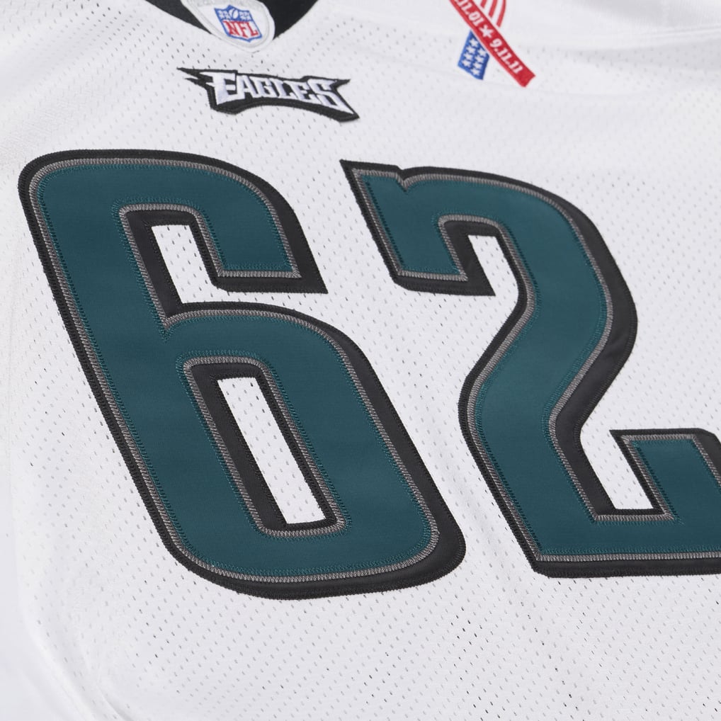 Men's Philadelphia Eagles Jason Kelce Mitchell & Ness White 2011 Authentic Throwback Jersey - Image 7